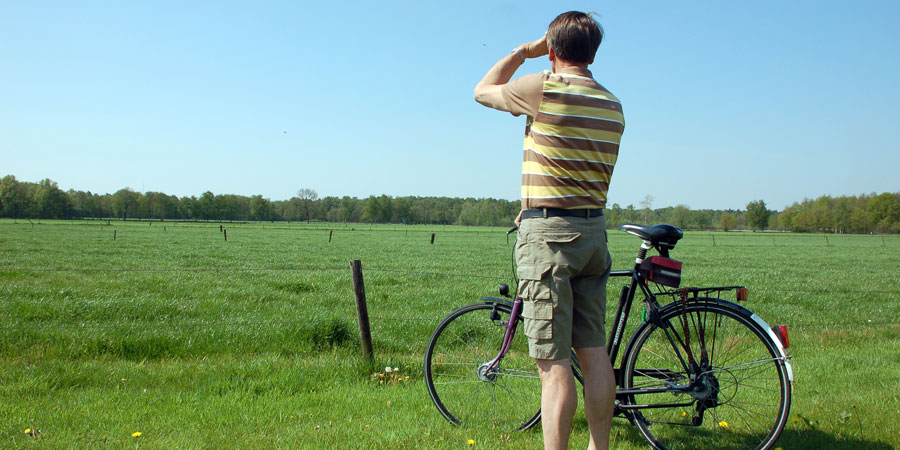 fietser uitkijken